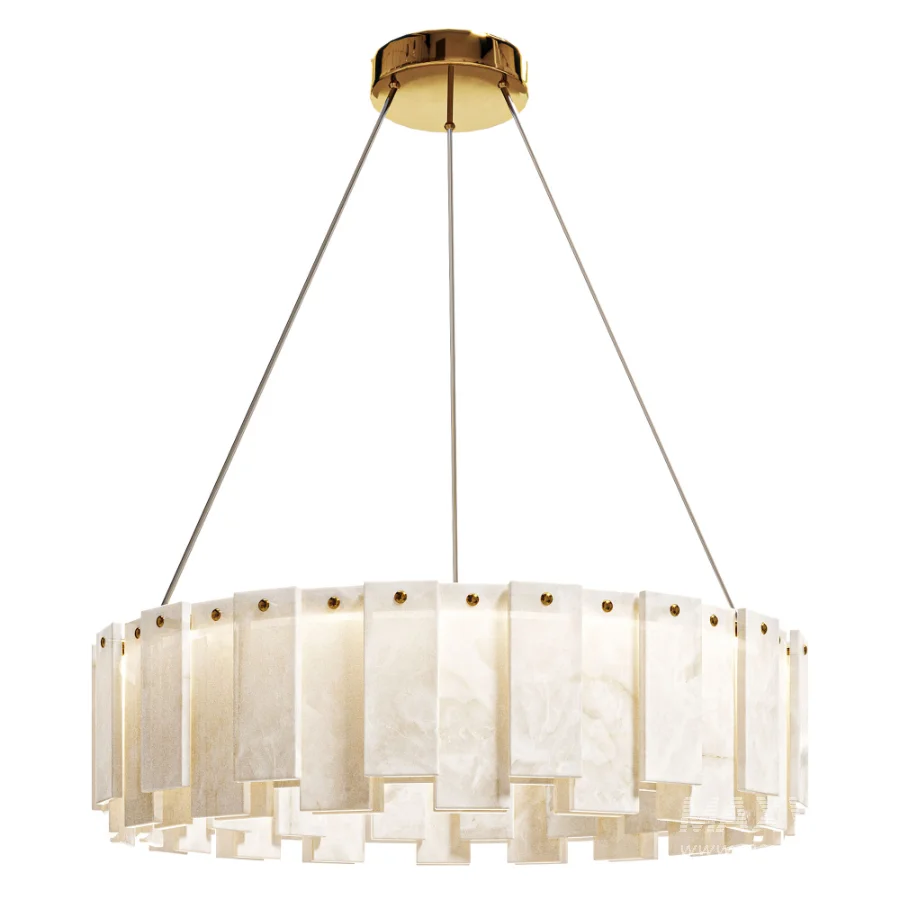 Celestial Alabaster Round Chandelier - Image 4