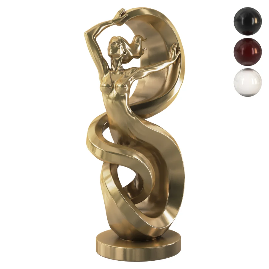 Elegant Dancing Woman Sculpture - Image 4
