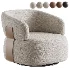 Hillip 360 Rotation Modern Barrel Chair - Thumbnail 1