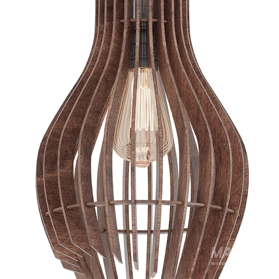 Plywood Pendant Lamp - Image 4