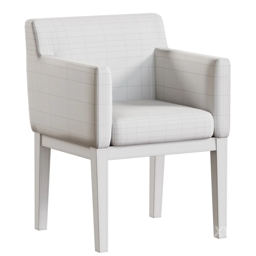 Morgan Track Arm Fabric Dining Armchair - Image 5