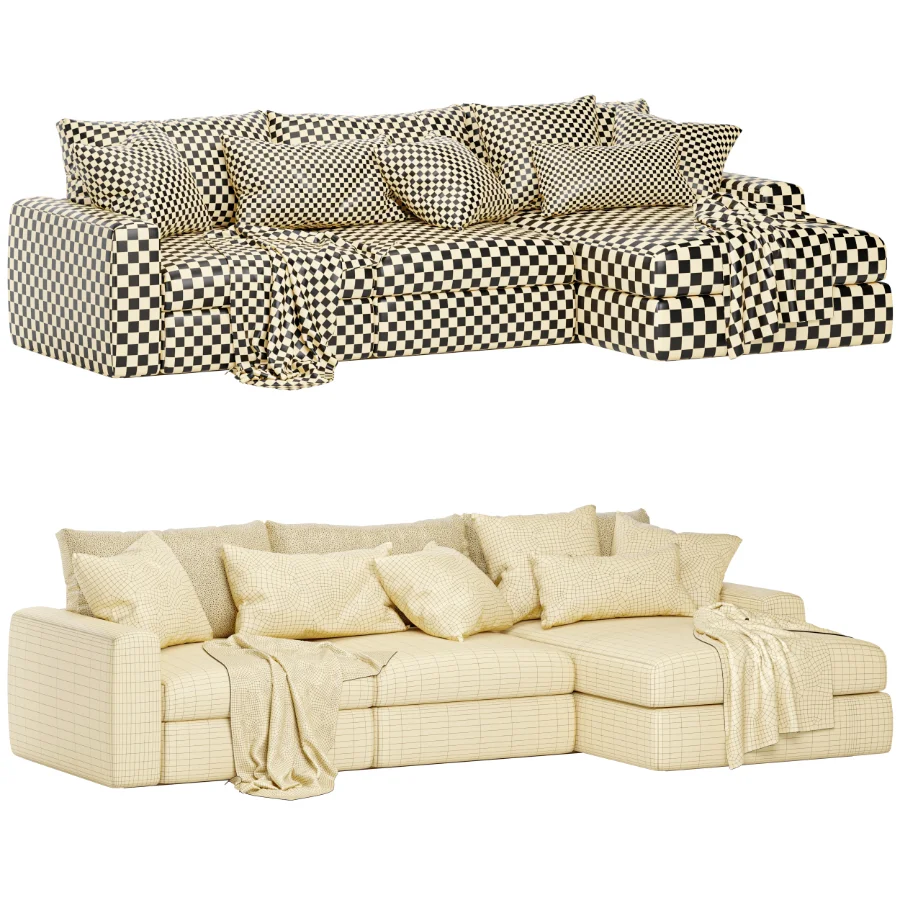 lounge sofa with chaise - Image 2