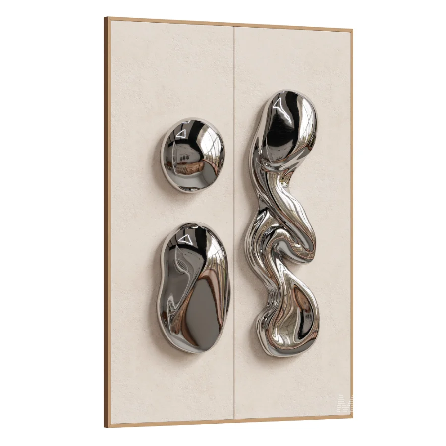 Chrome Bubble Wall Decor V15 - Image 1