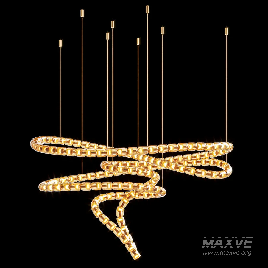 Gabriel Spiral LED Chandelier - Image 1