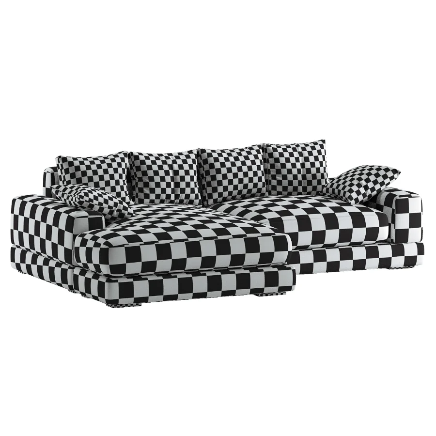 White L Shaped Deep Sofa - Image 7