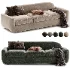 Aldine Ivory Boucle Sofa - Thumbnail 4