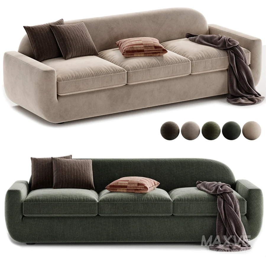 Aldine Ivory Boucle Sofa - Image 4