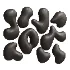 Organic Liquid Droplets Glossy Black Metal Wall Sculpture Abstract - Thumbnail 2