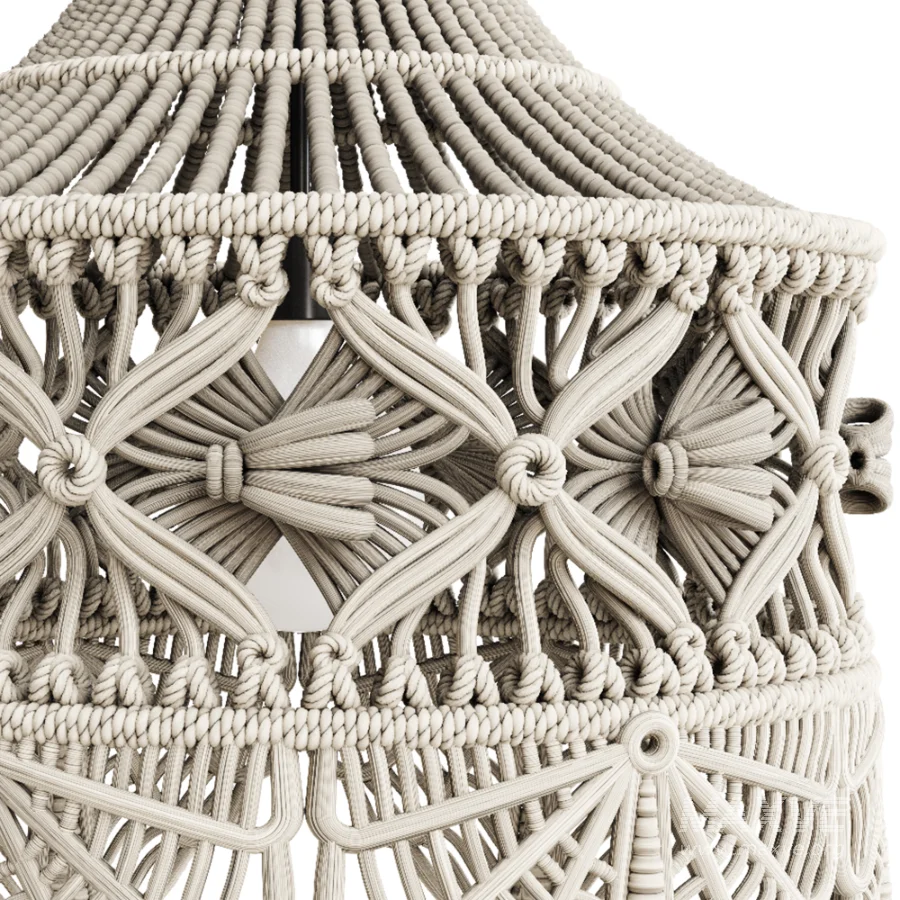 Macrame Pendant Lamp - Image 3