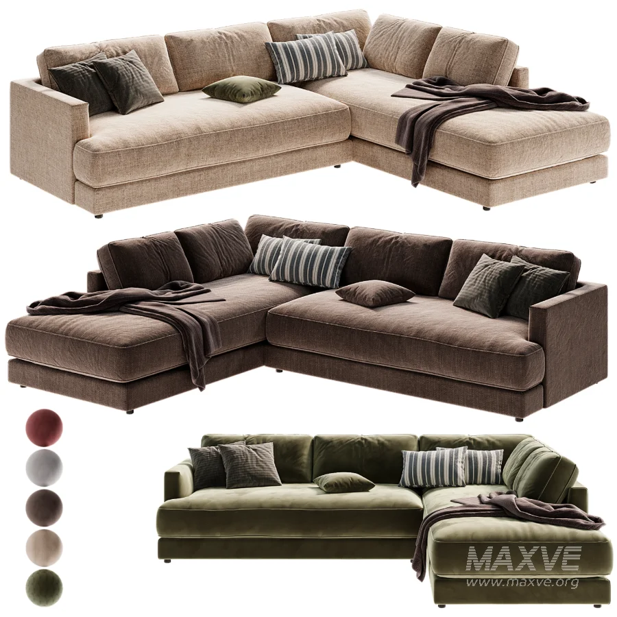 Haven 2 Piece Bumper Chaise Sectional - Image 3