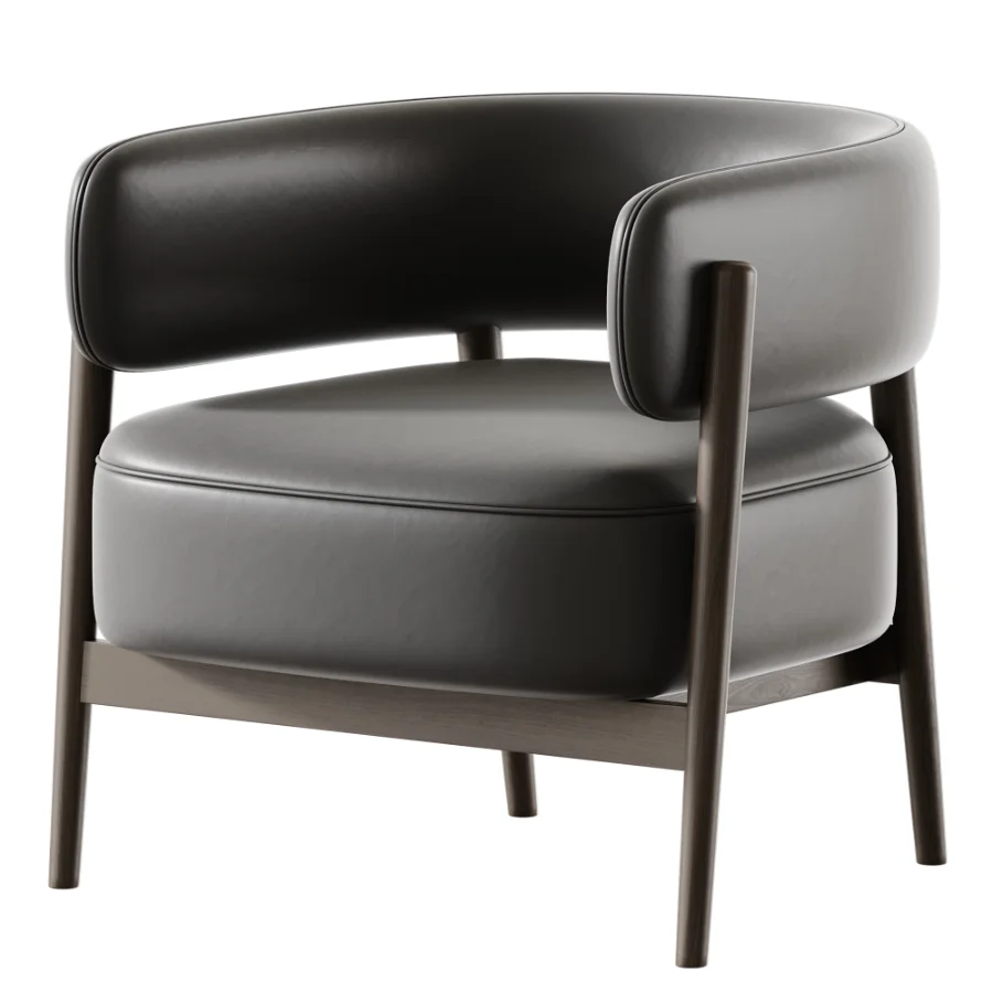 Marvin brown chenille swivel chair - Image 3