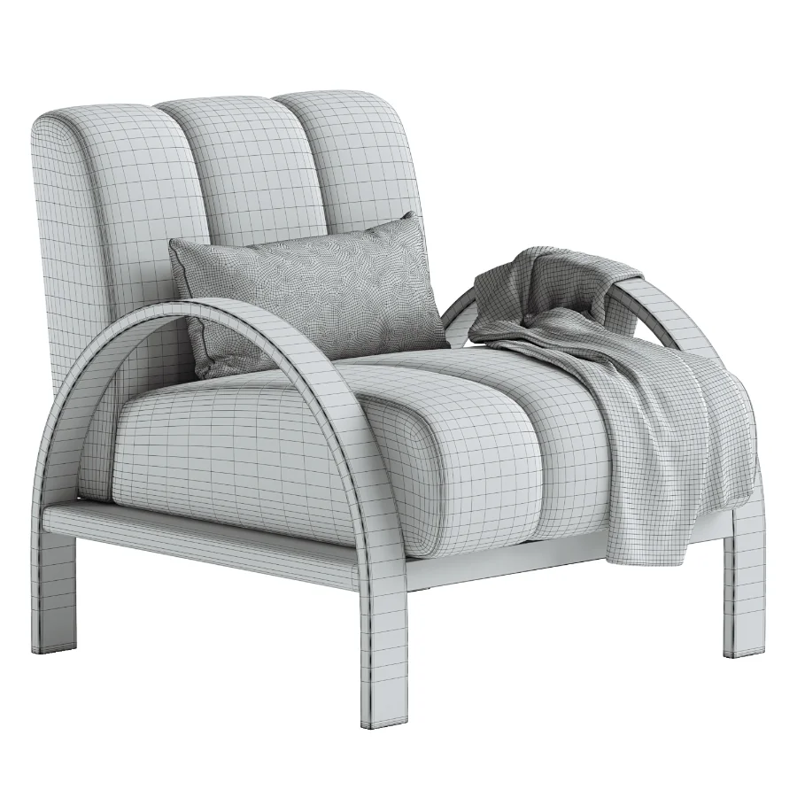 Boucle Ash Wood Accent Chair - Image 6