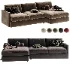Lounge Deep 2 Piece Sectional Sofa with Chaise Lounge - Thumbnail 5