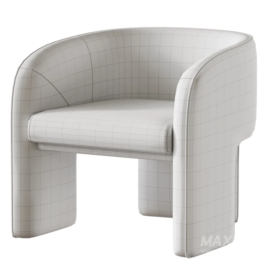 Modern Simple Style Solid Color Barrel Chair - Image 5
