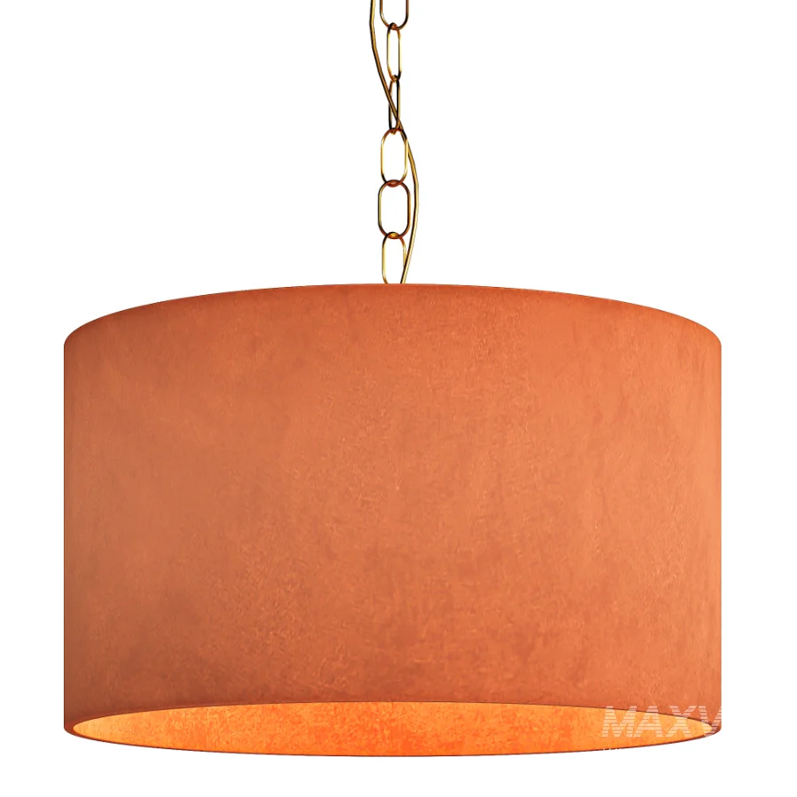 Brass Linen Fabric Pendant Lamp - Image 3