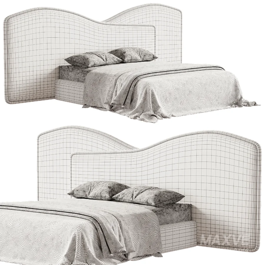 Modern Double Bed 018 - Image 4
