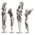 Plaster Floor Statues Organic Spiral Wave - Thumbnail 2