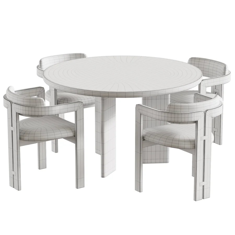 Theodore 2 Chair And Moab 48 Round Dining Table - Image 5