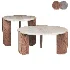 Unique White Marble Round Coffee Table By lakiq - Thumbnail 2