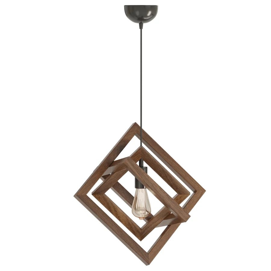 Handmade Wooden Chandelier - Image 2