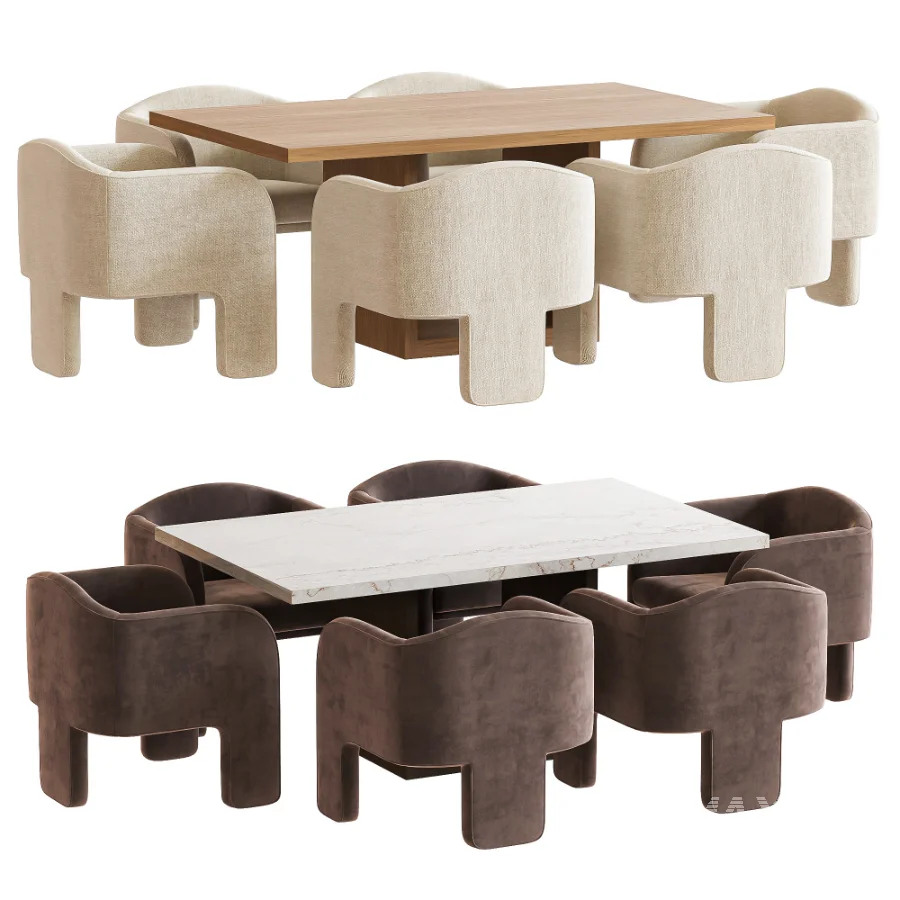 Milo Baughman Armchair and Dining Table - Image 1