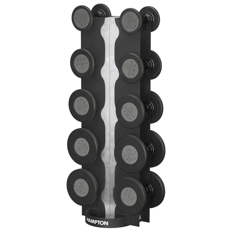 GEL GRIP Urethane Dumbbells Black - Image 4