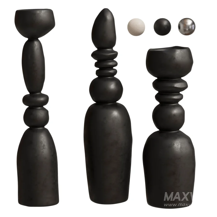 Floor Sculpture Set Vases - Image 1