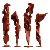 Plaster Floor Statues Organic Spiral Wave - Thumbnail 3