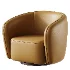 Modern Jacquard Swivel Barrel Accent Chair - Thumbnail 6