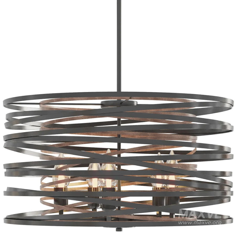 Walnut Metal Cage Design Light - Image 2