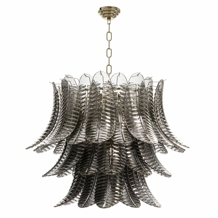 Modernist Hand Blown Smoked Gray Murano Glass - Image 2