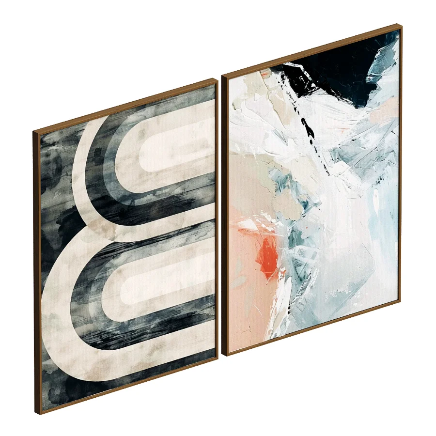 Minimalist Brushstrokes and Flow Frame - Image 1