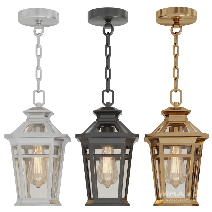 Black Outdoor Pendant Light - Image 1