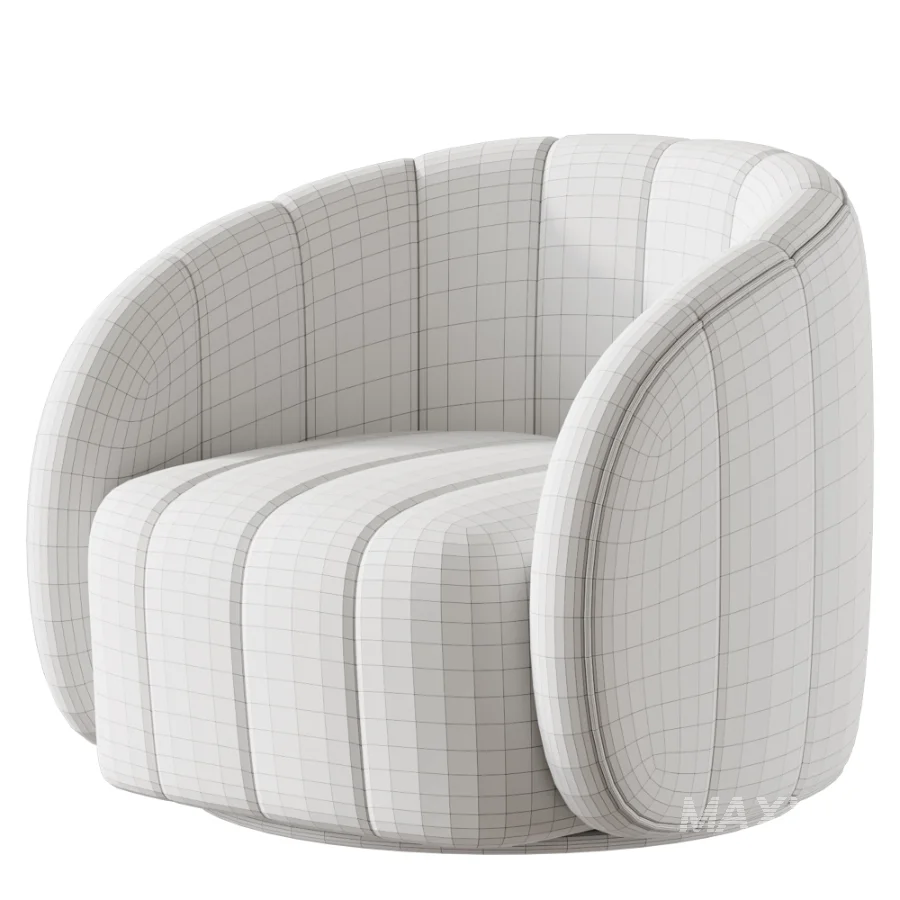 Upholstered Swivel Barrel Chair - Image 5