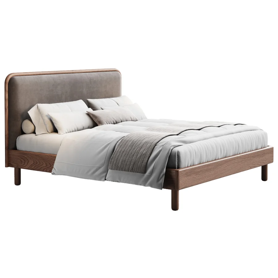 Miles Wood Upholstered Bed By Westelm - Image 3