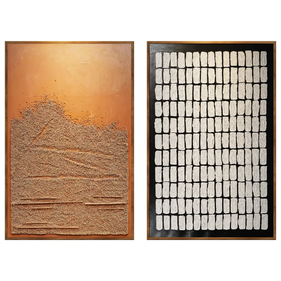 Sol Framed Textured Canvas 3D Wall Art - Image 1