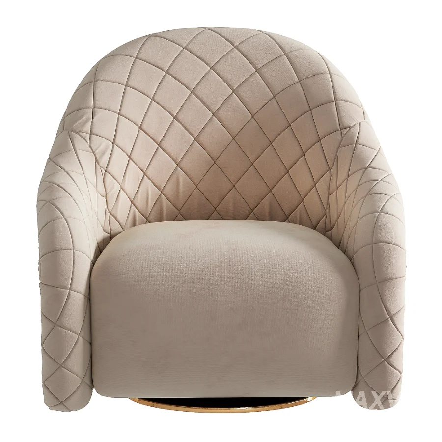 LUXURY QUILTED METAL BELT ARMCHAIR - Image 1