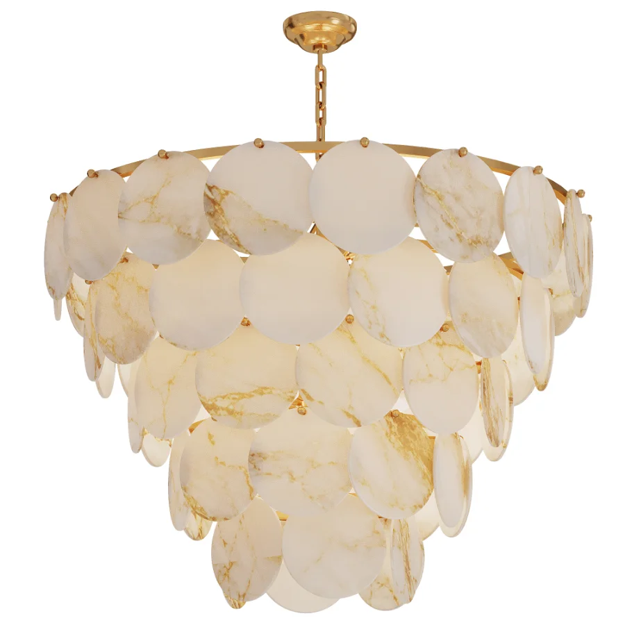Modern Alabaster Chandelier - Image 1