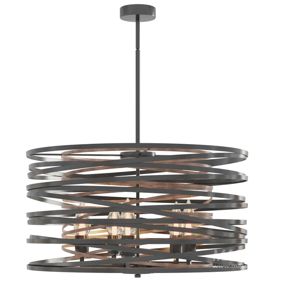 Walnut Metal Cage Design Light - Image 1