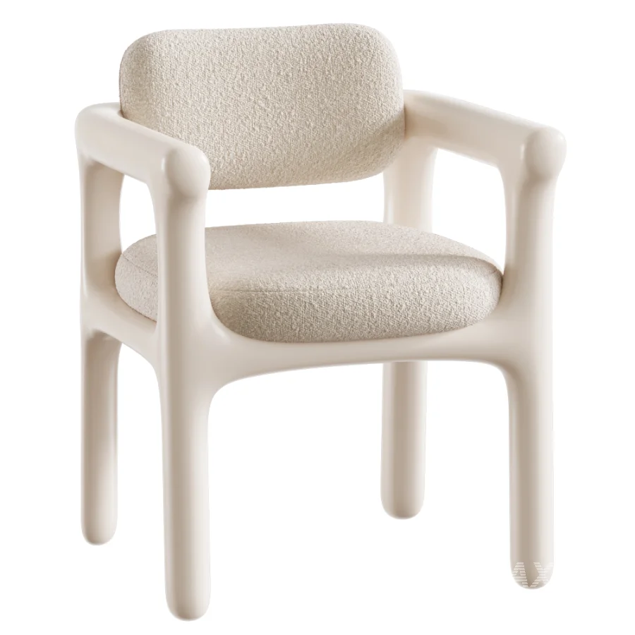 Mercer Dining Chair 3D model Maxve