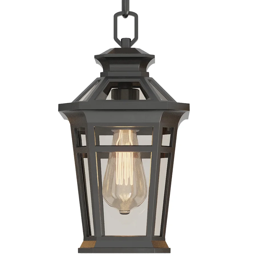 Black Outdoor Pendant Light - Image 6