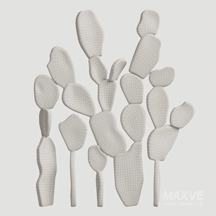 Modern Black Metal Cactus Floor Decor Set - Image 4
