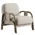 Vindy ash and velour lounge chair - Thumbnail 2