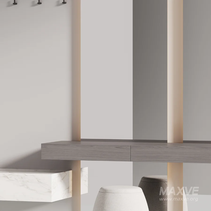 Modern Hallway Console Table with Mirror - Image 3