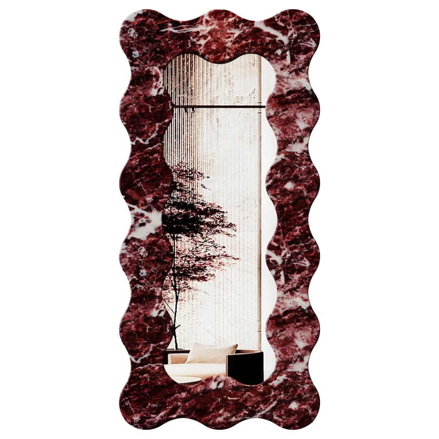 Serpentine Vert Mirror Frame - Image 1