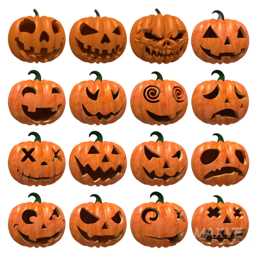 16 Halloween Pumpkin V1 - Image 1