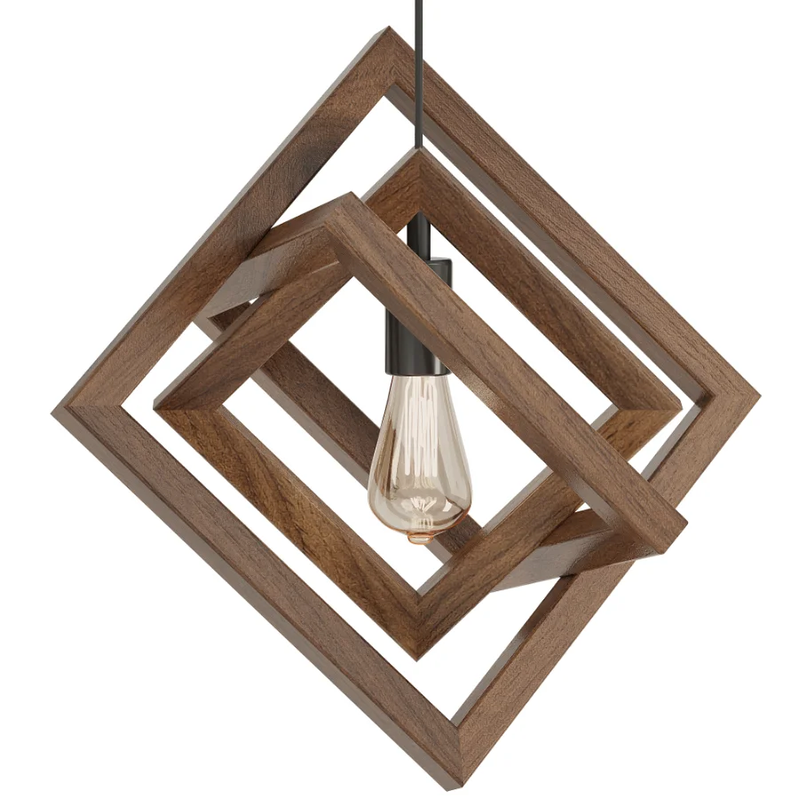 Handmade Wooden Chandelier - Image 1