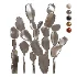 Modern Black Metal Cactus Floor Decor Set - Thumbnail 1
