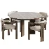 Theodore 2 Chair And Moab 48 Round Dining Table - Thumbnail 4