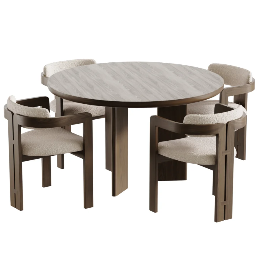 Theodore 2 Chair And Moab 48 Round Dining Table - Image 4